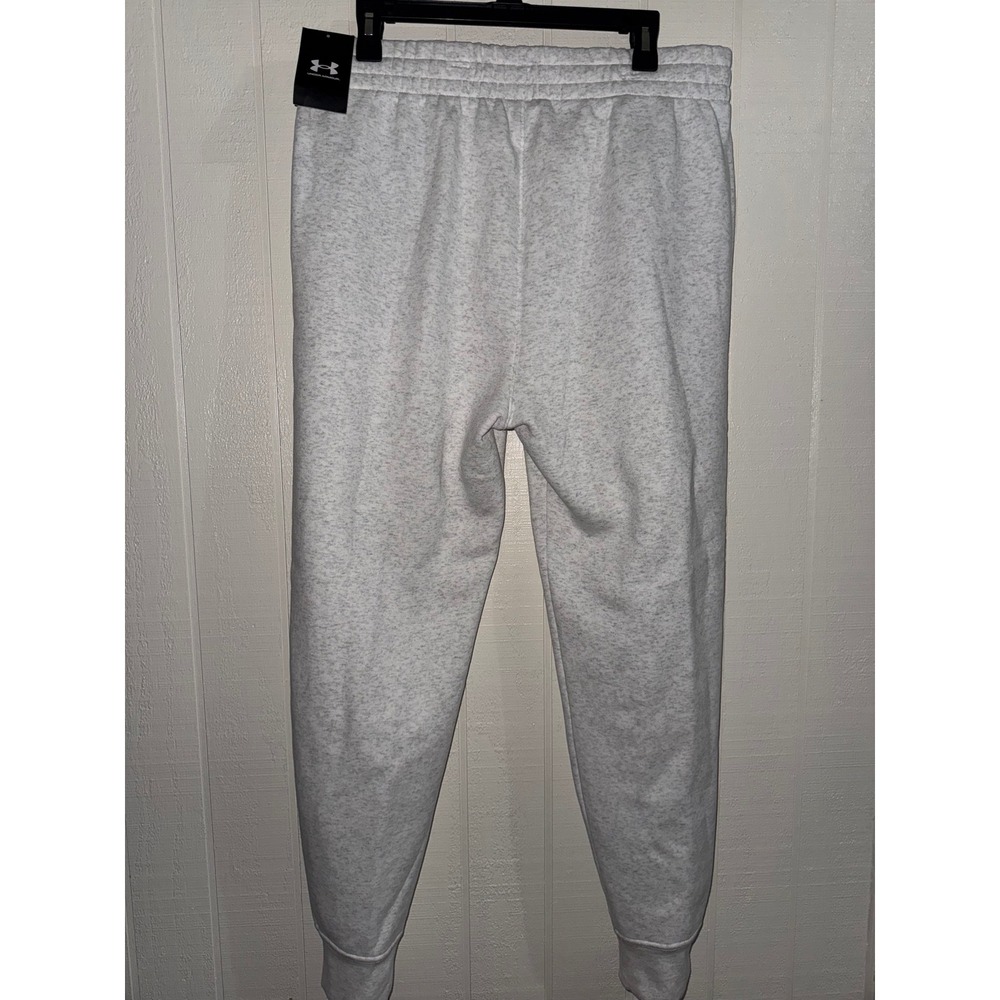 Under Armour Womens Rival Fleece Joggers Light Gray Heather Loose Fit NWT - Picture 6 of 7